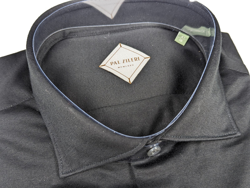 Pal Zileri Shirt Black Cotton Jersey