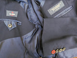 Pal Zileri Sport Coat 45/46R Navy Blue 2-button wool hopsack