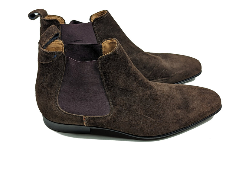 Paul Smith Chelsea Boots Brown Suede UK 7