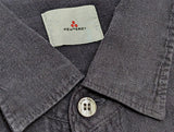 Peuterey Shirt M Navy Blue Garment Washed/Dyed Linen