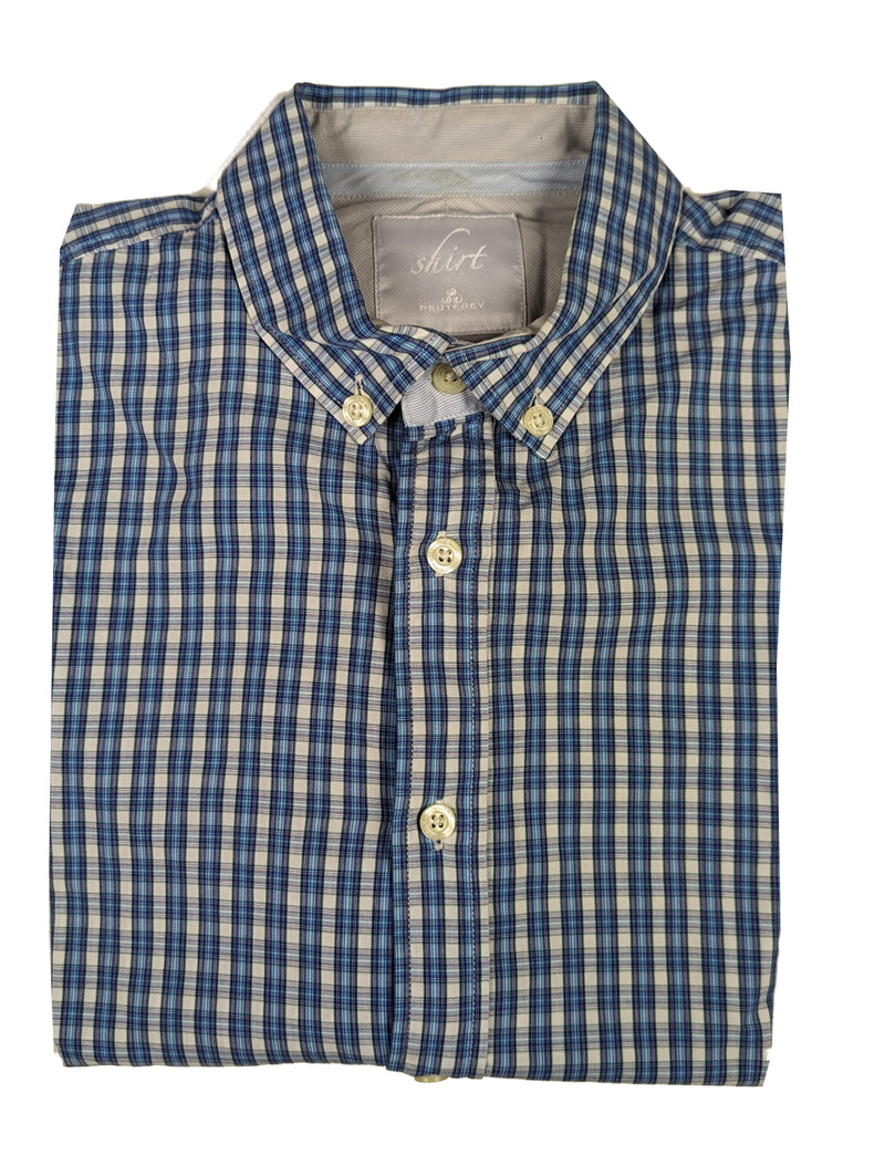 Peuterey Shirt M Blue Plaid BD Cotton