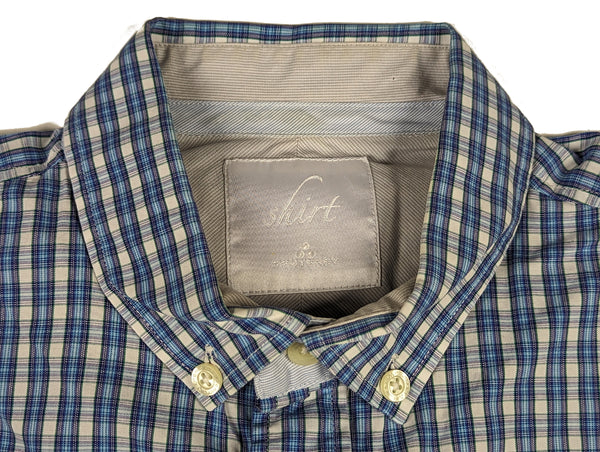 Peuterey Shirt M Blue Plaid BD Cotton