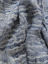 Battisti Scarf Blue Waves Vintage cotton/linen