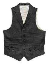 John Lewis Abraham Moon Waistcoat/Vest M/40R Charcoal Grey Wool