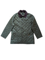 Barbour Jacket L/XL Olive Green Liddesdale Padded Quilt Polyamide