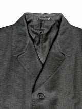 Vintage Chester Barrie Savile Row Half Raglan Coat L/42R Charcoal Heavy Covert Cloth Wool