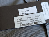 Christian Lacroix Rare Sample Shirt 16 Grey Check Unique Sleeved Cotton
