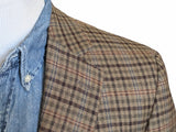 Chester Barrie Sport Coat 40R Taupe Check 2-button Wool/Cashmere