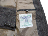 Vintage Moores Harris Tweed Sport Coat 40L Grey Herringbone 2-button Wool