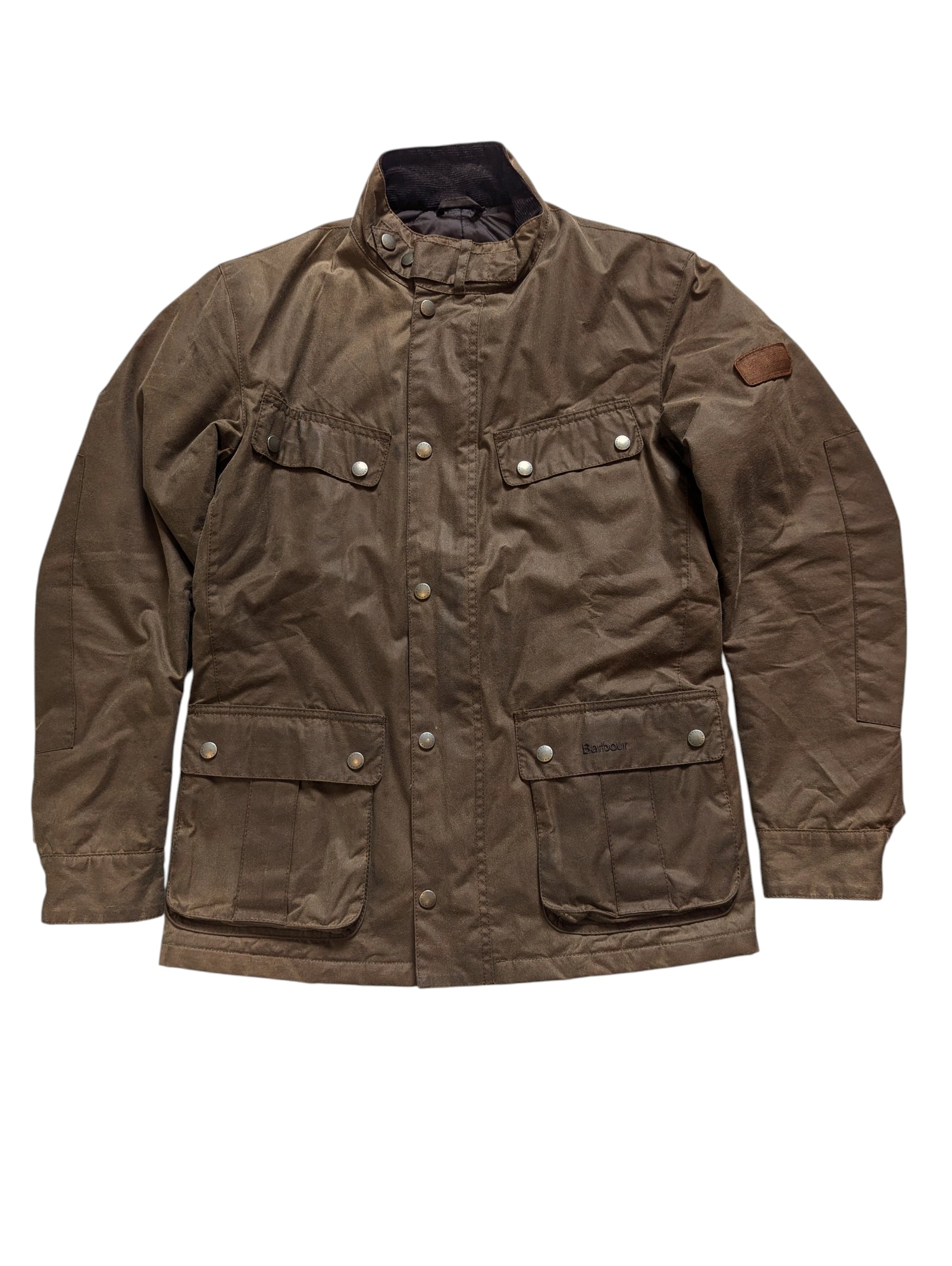 Barbour ブラウン breathable Barbour Motorcycle Jacket S Soft Brown Duke Waxed Cotton