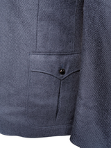 Vintage Konen Leisure Sport Jacket 46R Blue 2-button Wool