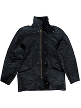 Barbour Coat S/M Black Polar Quilt Duracotton