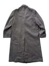 Vintage Roberts Cardiff British Overcoat L/42 Teal/Brown Herringbone Heavy Wool