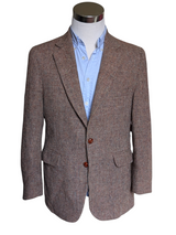 Vintage Harris Tweed Sport Coat 40R Light Brown 2-button Wool