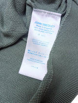 John Smedley Knit Polo M Sage Green Cotton