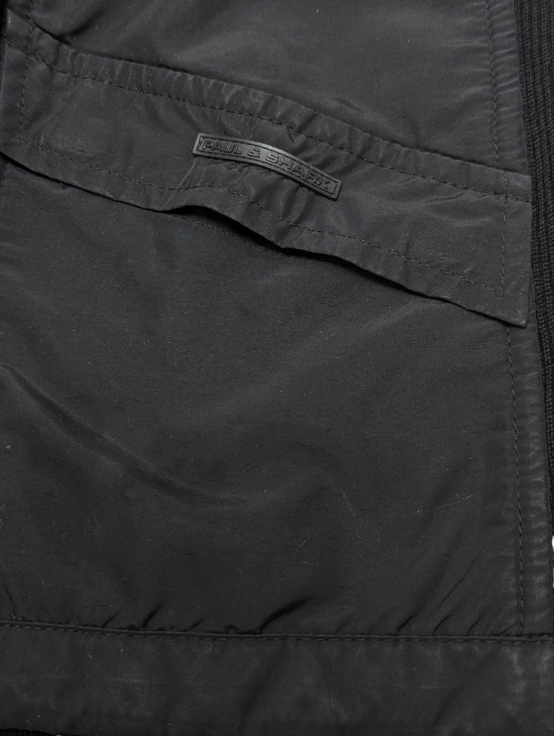 Paul & Shark Sweater M Black Zip Cardigan Wool