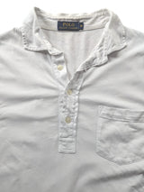 Ralph Lauren Popover Polo Shirt M White Cotton Interlock