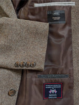 Marks & Spencer Abraham Moon Sport Coat 40S Light Brown 2-button Wool Tweed
