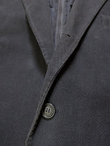Boggi Milano Suit 44R Muted Navy Cotton Jacket Removable Gilet Insert