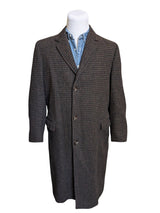 Vintage Burton Royal Warrant Harris Tweed Coat XL/44 Brown Check Wool