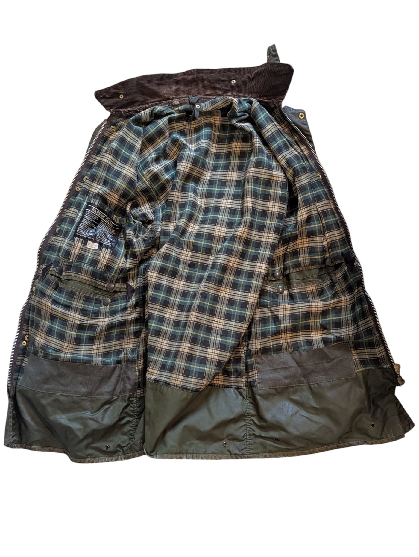 Barbour Coat M/L 40 Olive Green Border Waxed Cotton – eHABERDASHER