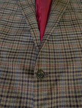 Chester Barrie Sport Coat 40R Taupe Check 2-button Wool/Cashmere