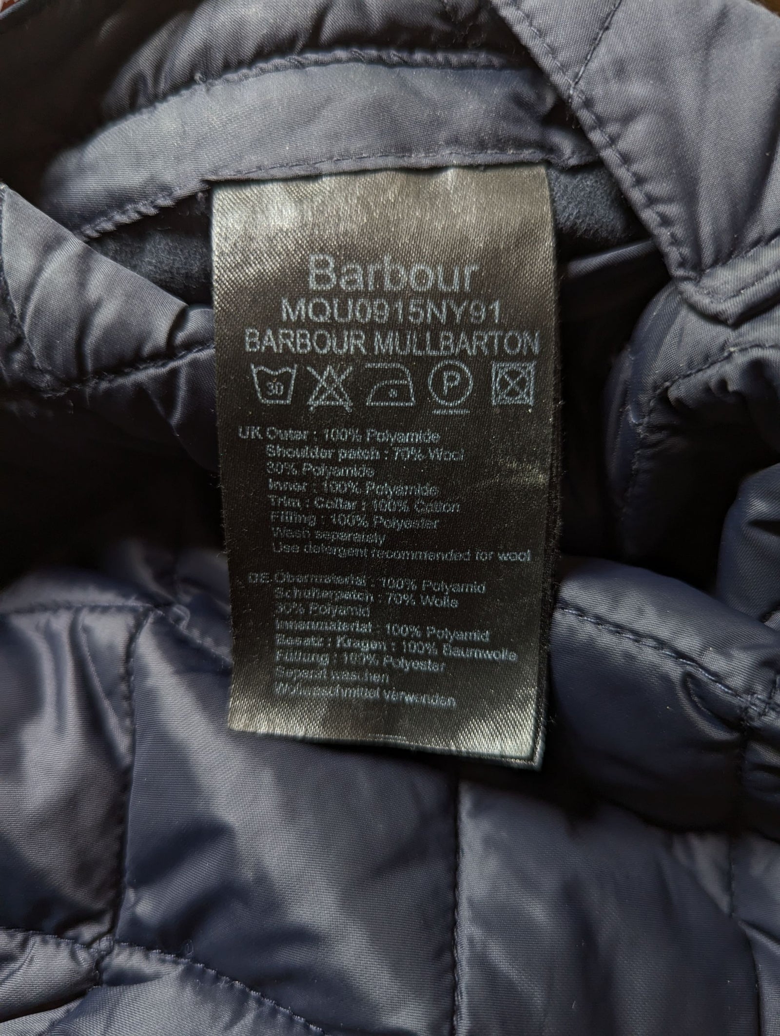 Barbour x Land Rover Defender Jacket M Mullbarton Midnight Quilted
