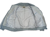 Vintage Spelana Norwegian Sweater Jacket L Natural Grey Full Zip Cardigan Pure Spelsau Wool Rare