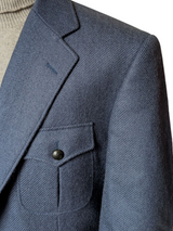 Vintage Konen Leisure Sport Jacket 46R Blue 2-button Wool