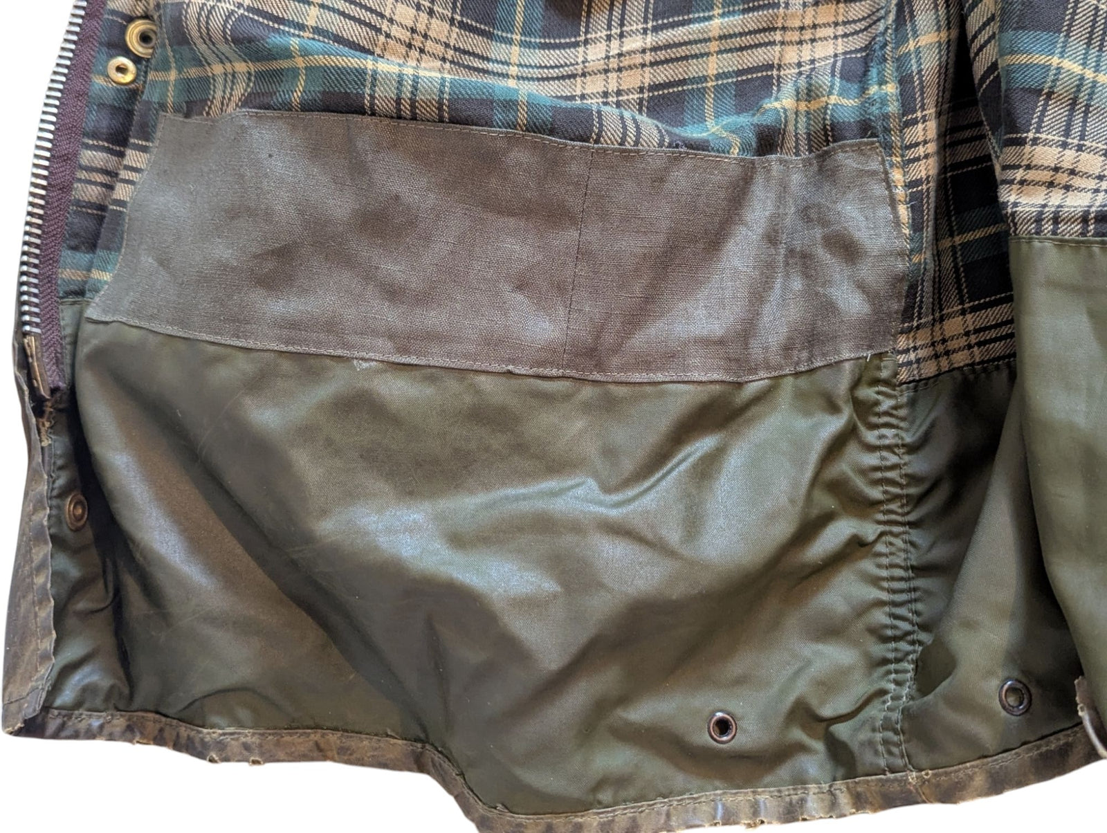 Barbour Coat M/L 40 Olive Green Border Waxed Cotton – eHABERDASHER