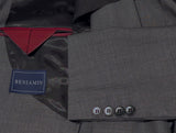 Benjamin Suit Mid Grey Soft Shoulder 2-Button Marlane Wool