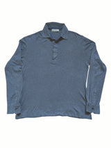 Zegna Polo Shirt S/48 Soft Blue Cotton