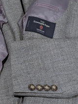 Benjamin Zegna Sport Coat Light Grey Weave 2-button Soft Shoulder Linen/Wool/Silk