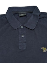Paul Smith Long Sleeve Polo Shirt M Navy Cotton Pique