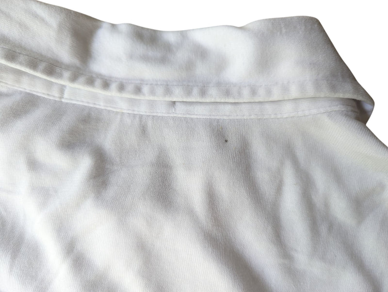 Ralph Lauren Popover Polo Shirt M White Cotton Interlock