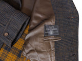 Vintage Maenson Crombie Tweed Coat L/42 Brown Plaid Heavy Wool