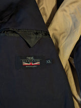 British Millerain DB Trench Coat XL Navy Cotton