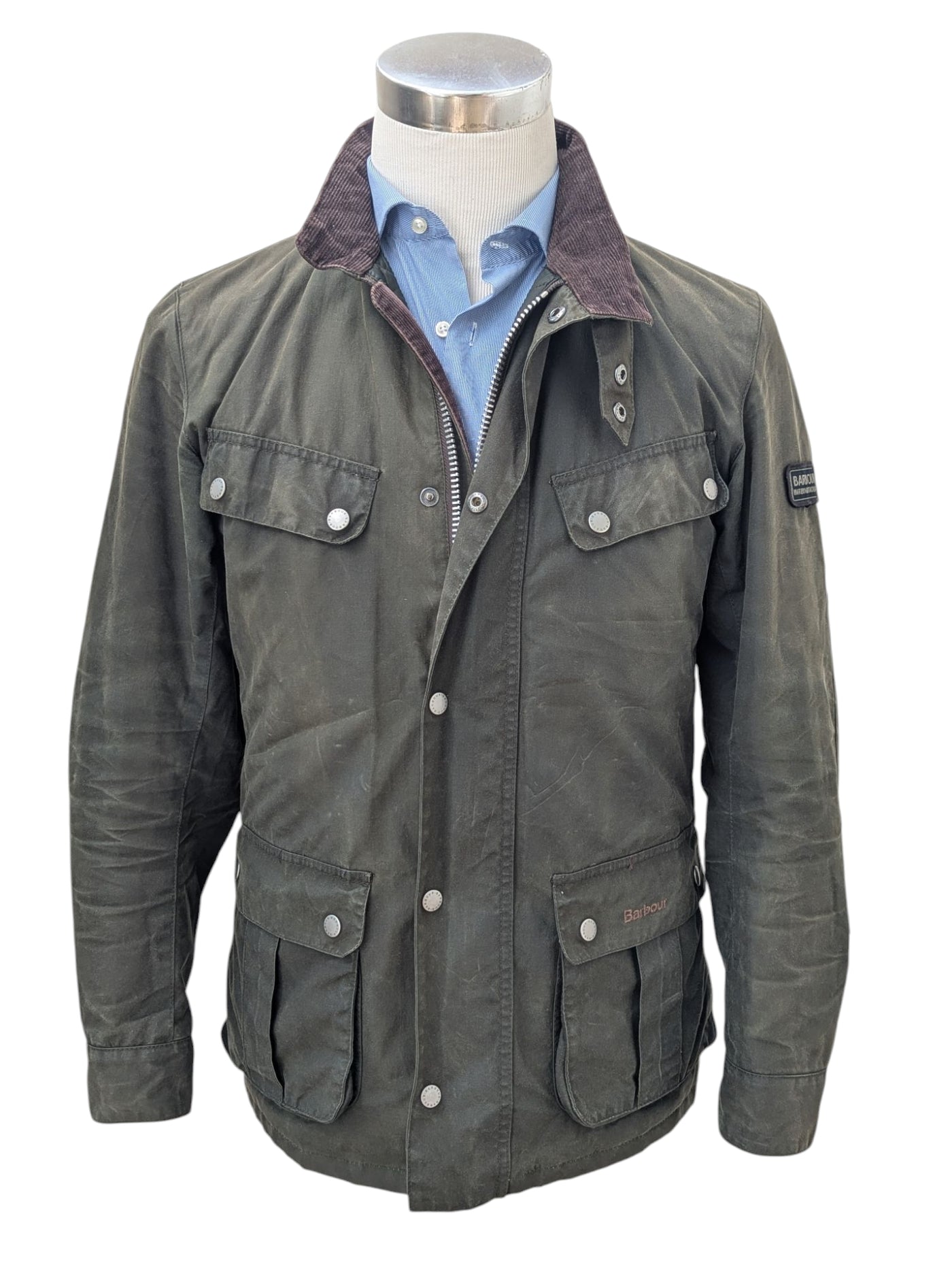 J*2様 Barbour 多ポケットベスト サイズ34 オリーブグリーン BARBOUR LUTZ Waxed Jacket Olive Rugged Sophistication MSRP$520
