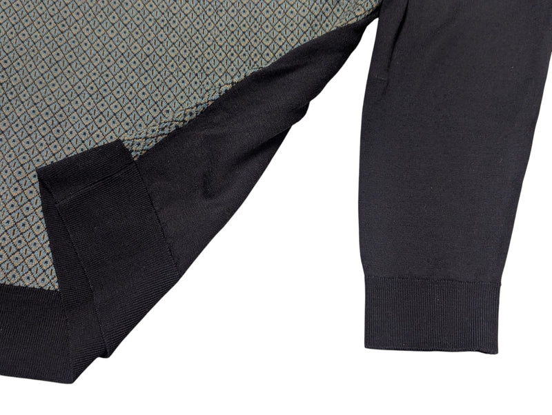 John Smedley Sweater M Vintage Blue Pattern Wool