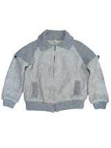 Vintage Spelana Norwegian Sweater Jacket L Natural Grey Full Zip Cardigan Pure Spelsau Wool Rare