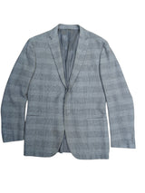 Corneliani Sport Coat 40/41R Grey Plaid Wool/Cotton/Cashmere