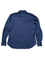 Thom Sweeney Buttoned Polo Shirt XL Dark Royal Blue Cotton Pique