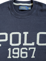 Polo Ralph Lauren Sweater M Navy Intarsia Cotton