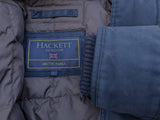 Hackett Down Arctic Parka L Navy Blue Fur Trimmed Cotton