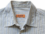Delsiena Shirt M Beige Striped Cotton