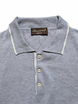 Doriani Milano Polo Sweater L/52 Soft Blue Cotton/Cashmere/Silk