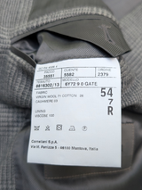 Corneliani Sport Coat 40/41R Grey Plaid Wool/Cotton/Cashmere