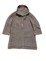 Rare Vintage French Couture Dior/YSL Women's Coat L/XL Brown Check Armand Hallenstein Reversible Wool