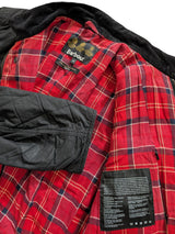 Barbour Motorcycle Jacket M Soft Black Quilted Waxed Cotton