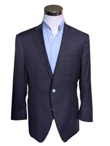 Hugo Boss Sport Coat 44R Navy Blue Hopsack Wool